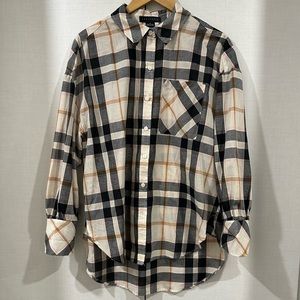 Sanctuary oversized, long sleeve blouse, size M
